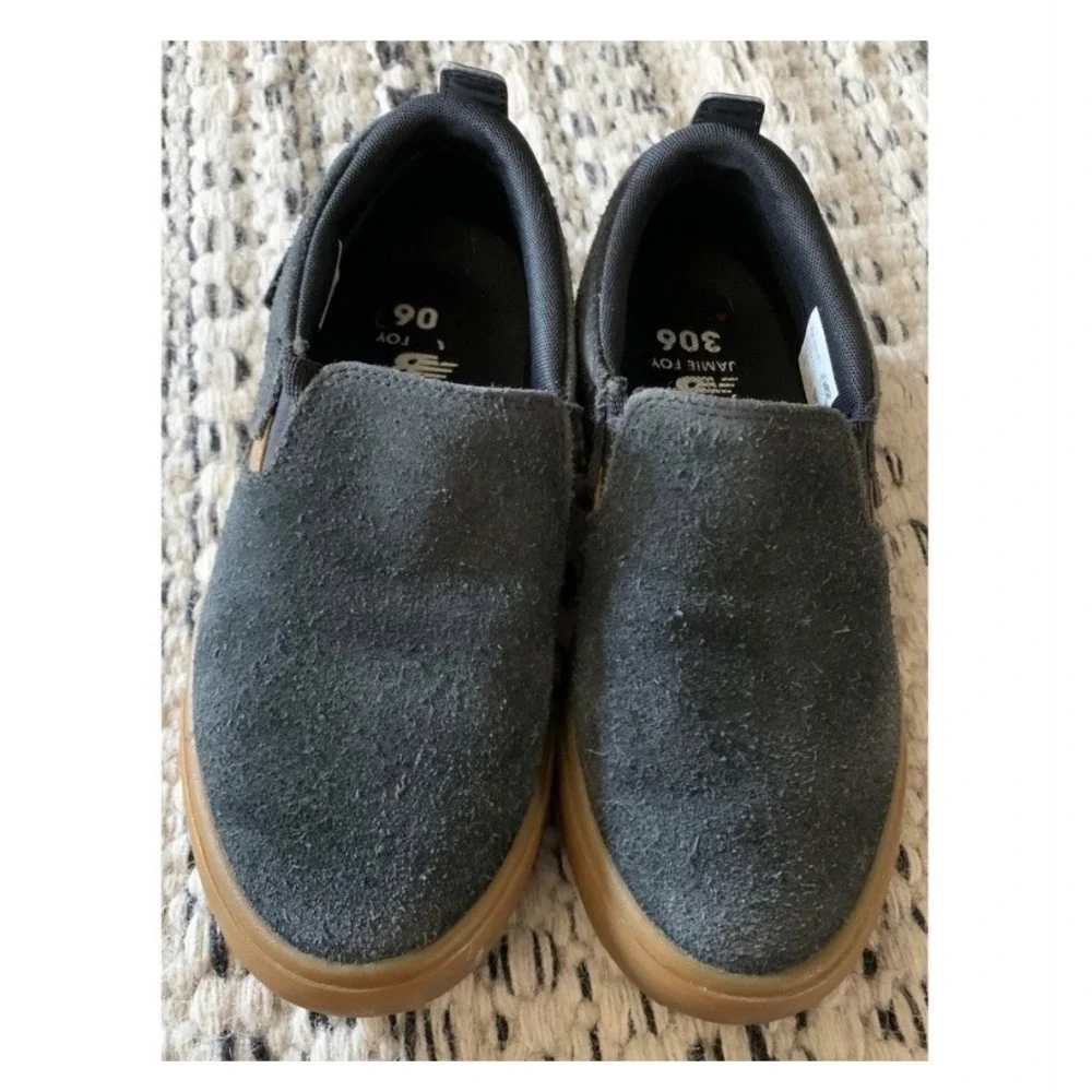 New Balance 306 Jamie Foy Slip On Black Gum Suede Skate Shoes Mens 5